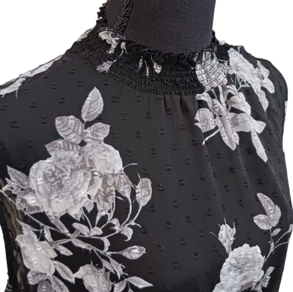 Torrid Clip Dot Mock Neck Midi Dress - Picture 5 of 11